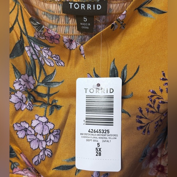 Torrid 5 sweetheart skater mini dress with pockets, 5X - Picture 3 of 9